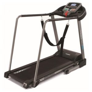 Reabilitacinis bėgimo takelis TOORX TRX-WALKER-EVO-3.0 su ilgais apsauginiais turėklais.